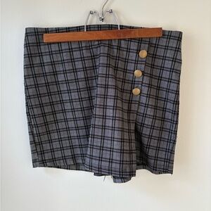 Black and White Checkered Skort